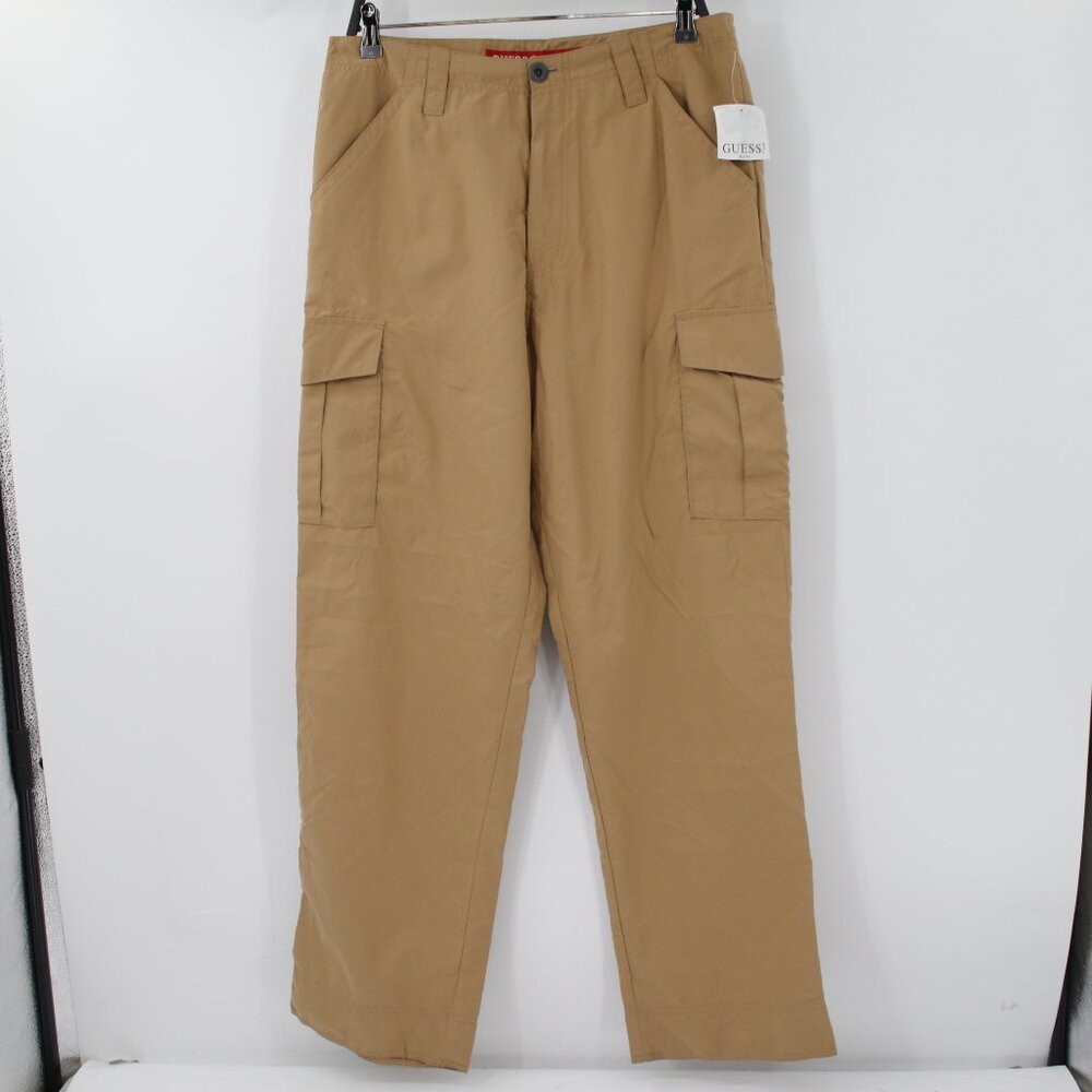 NWT Vintage Y2K Guess pants mens 32 34x31.5 Utility Cargo pockets flat front